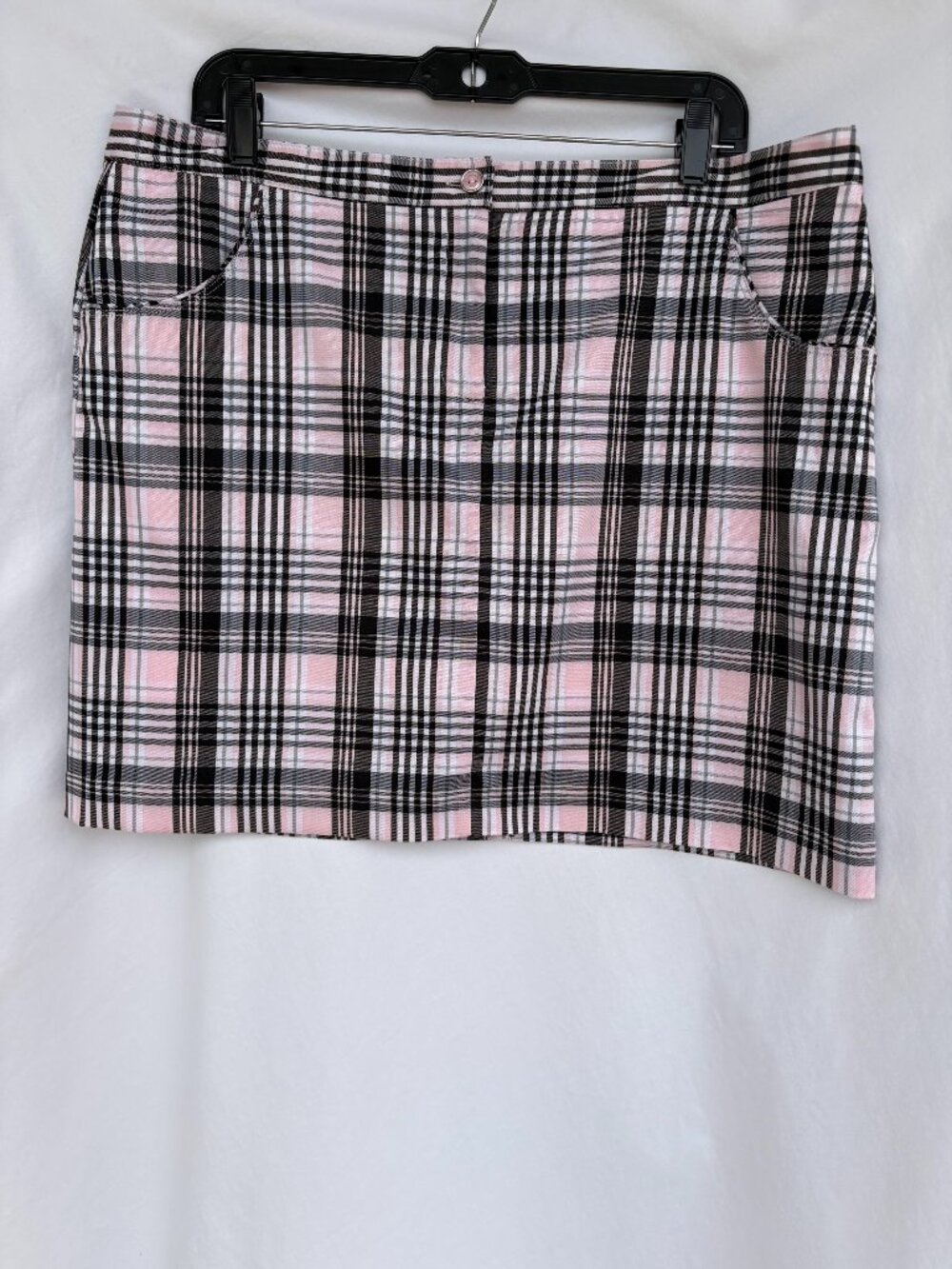 IZOD PerformX Pink Plaid Golf Skort Size 14